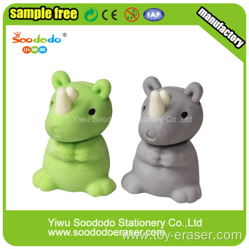 SOODODO 3D Collectible Gray Rhino Shaped Eraser